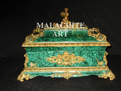 Late 19th C Malachite Box